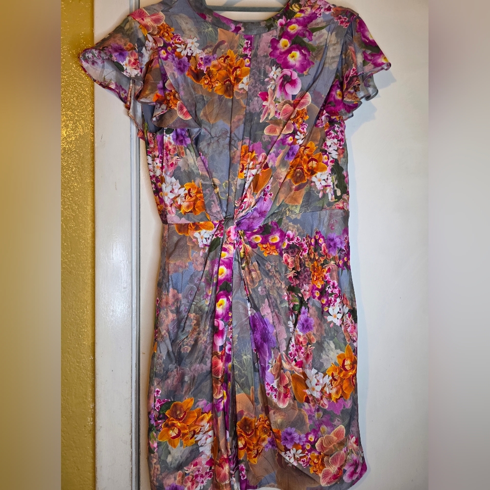 Allsaints Viscose And Silk Floral Dress